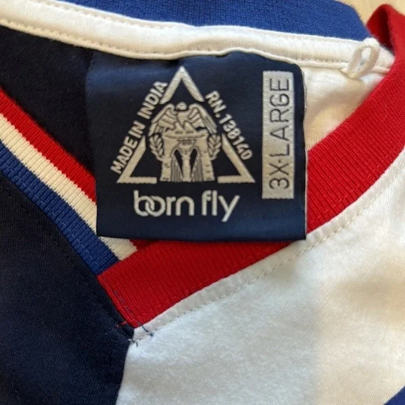 Born Fly Men’s 3XL Colorful 100% Cotton T Shirt - Picture 4 of 5